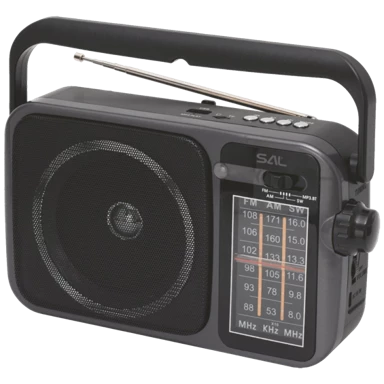 SAL Prijenosni radio prijemnik RPR10, Bluetooth, USB, microSD, crna