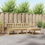 Set vanjskih sofa s jastukom, 4-dijelni, poliester, bijela i bež