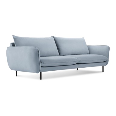 COSMOPOLITAN DESIGN Svjetlo plava baršunasta sofa 200 cm Vienna, 200x92x95 cm