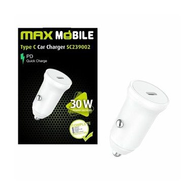 MAXMOBILE Auto punjač SC239002, PD QC 3.0, USB-C, 30W