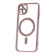 ONASI Zaštitna maskica, Samsung Galaxy S24 FE, Magshiny, MagSafe, prozirna, rozi obrub