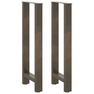 Noge za barski stol Prirodni čelik 2 kom 40 x (100-101) cm Čelik - Prirodna 40 x (100-101) cm