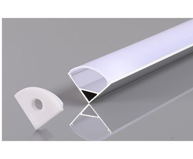 Aluminijski profil KUTNI ZA LED TRAKU sivi L=2m 16x16x10.5mm