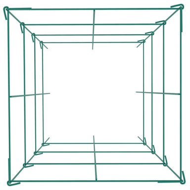 VEVOR Potporni kavez za biljke 14,6x14,6x39,4 cm, zeleni