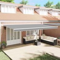 Nadstrešnica ručna, 600x300 cm, metal, bijela