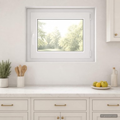 RISOR podrumski prozor PVC 70 x 55 cm, bijeli iznutra