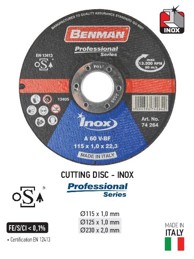 BENMAN Rezna ploča za inox 125 x 1 mm