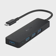 AUKEY USB hub CBC64 USB 3.2 GEN 2 (3.1 Gen 2) Type-C, crna