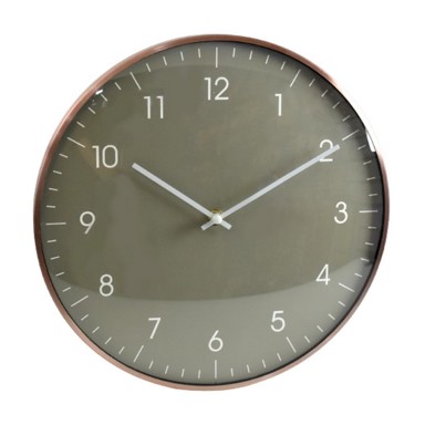 Zidni sat, rosegold, smeđi