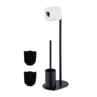 NORTHIX Metalni WC set s držačem papira i 3 zamjenjive četke