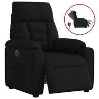 Električni naslonjač od tkanine, crni