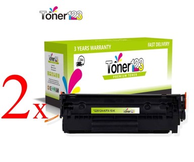 TONER123 Komplet Canon FX-10 / 0263B002 / Fax L100,L120,L140,L160 / MF 4010,4018,4120,4122,4140,4150,4270,4320,4330,4340,4350,4370,4380,4650,4660,4690, 2 × crna