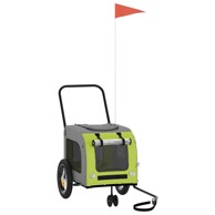 Kolica za pse 124x53x53 cm, sklopiva, zelena