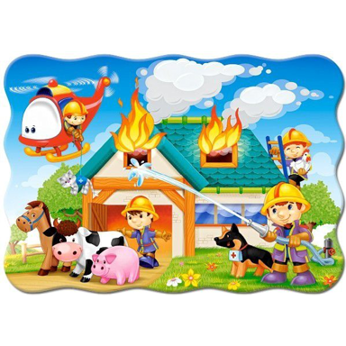 CASTORLAND Konturna puzzle Fire Brigade in Action, 30 kom., crtići