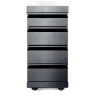 Inox modul s ladicama 9515, 43 cm, crni