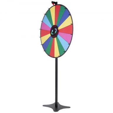 VEVOR Okretni kotač za nagrade, 18 utora, 91 x 34,5 x 181 cm