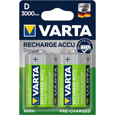VARTA Akumulator D 1.2V HR20 Recharge Accu 2er-Pack, zelena