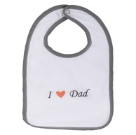 BUBABA BY FREEON Podbradnjak I love dad, bijelo sivi