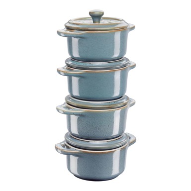 STAUB Posuda za pečenje Mini Cocotte 200 ml, 4 kom., tirkizna
