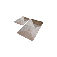 MILA HOME Sive/smeđe od samta kupaonske prostirke u setu 2 kom 60x100 cm
