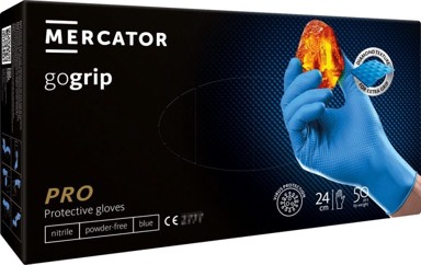 MERCATOR Nitrilne rukavice, plave