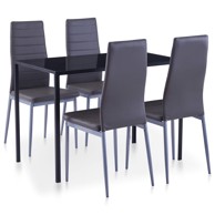 Petodijelni blagovaonski set sivi