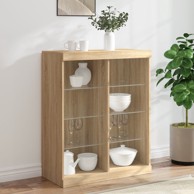 Komoda s LED svjetlima boja hrasta sonome 81x37x100 cm