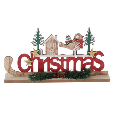 Božićna dekoracija, drvena