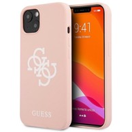 INNA Tvrda silikonska futrola Guess 4G Logo za Apple iPhone 13 Mini, ružičasta