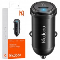MCDODO Brzi auto punjač za mobitel USB-C 30 W LED, crni