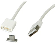 ROLINE Kabel USB2.0 magnetski Tip A u Micro B 1m, bijela  