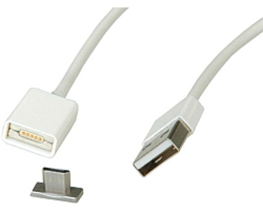 ROLINE Kabel USB2.0 magnetski Tip A u Micro B 1m, bijela  