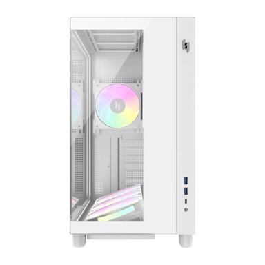 GAMEMAX Kućište računala NEX C53 WH, BTF/ATX/micro-ATX/Mini-ITX, 3x 120 mm + 1x 120 mm, bijela