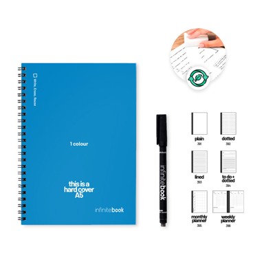 INFINITEBOOK Bilježnica A5, tvrde korice, 1 Colour