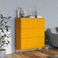 Ormarić s ladicama boja senfa 80 x 35 x 101,5 cm čelični