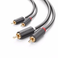 UGREEN Kabel RCA na RCA, 2 m, crni