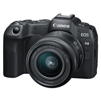 CANON Mirrorless fotoaparat EOS R8, RF 24-50mm F4.5-6.3 IS STM Kit, crni