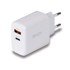 LINDY Punjač 73428, GaN, 65W, USB-C + USB-A, bijeli