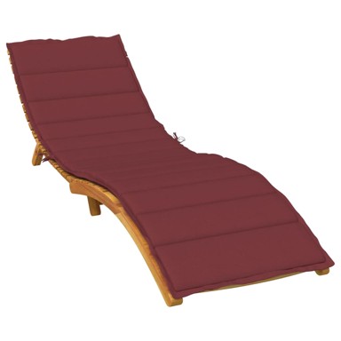 Jastuk za ležaljku 200 x 70 x 4 cm, prošarani vinsko crveni, tkanina