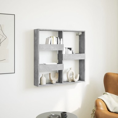 Zidni ormarić boja betona 80x15x80 cm od konstruiranog drva