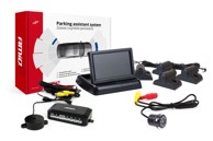 AMIO TFT02 Parkirni senzori s HD-307 IR kamerom za kamione 4 crna senzora