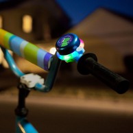 BRIGHTZ Zvono za bicikl s LED svjetlom Dino, zeleno