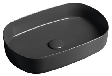 ISVEA INFINITY OVAL Umivaonik, 55x36 cm, ovalni, nadgradni, keramika, antracit