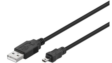 USB kabel A–Mini USB B 8P, M–M, 1,8 m