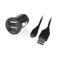 GOGEN Auto punjač CH 22 C, 2 x USB, Micro USB kabel 1.2 m, crni