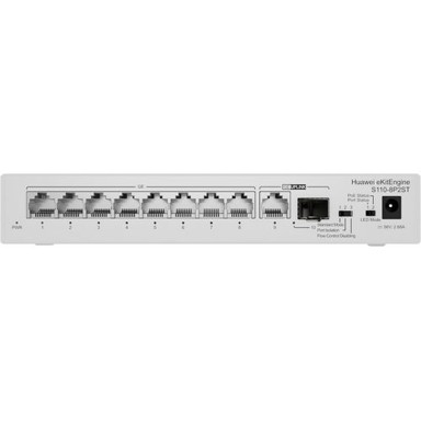 HUAWEI Switch S110-8P2ST, 8xGigabit PoE+ + 1xSFP + 1xGigabit, 124W, AC napajanje