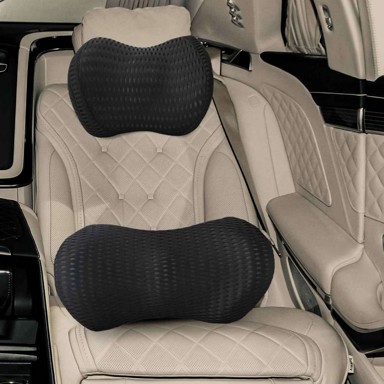 Jastuk s jastukom podesivi, 2 komada, 4D mreža, crna