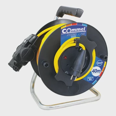 COMMEL 200-312 kabelska motalica na pvc bubnju 280 mm, monofazna, s trostrukim gumirani