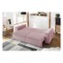 BOBOCHIC PARIS Svijetlo ružičasta sklopiva sofa od samta 245 cm Nihad, 245x102x88 cm