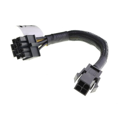 AKASA Adapter kabel 4-Pin ATX12V na 8-Pin EPS12V, 15 cm, AK-CBPW10-15BK